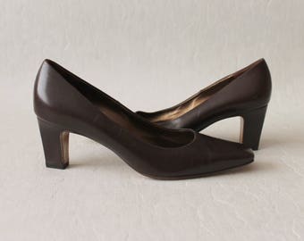 Women Pointed Toe Faux Suede Slip on Pimps Bowtie Cone Heels Work Shoes Sz 34-52 