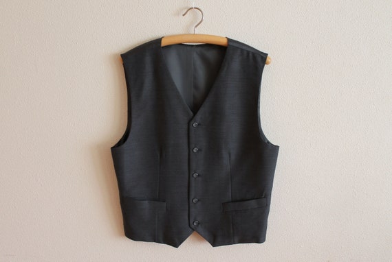 Mens Vest Gray Vest Grey Mens Vest Gentlemen's Ves