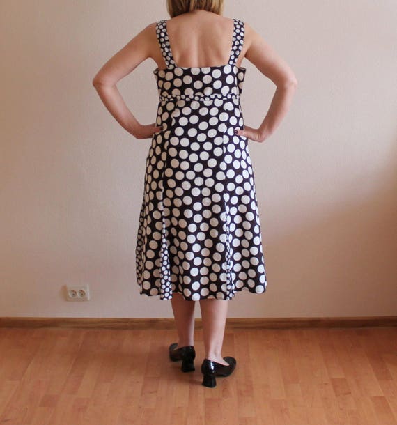 Linen Dress Vintage Dress Polka Dot Linen Dress W… - image 5