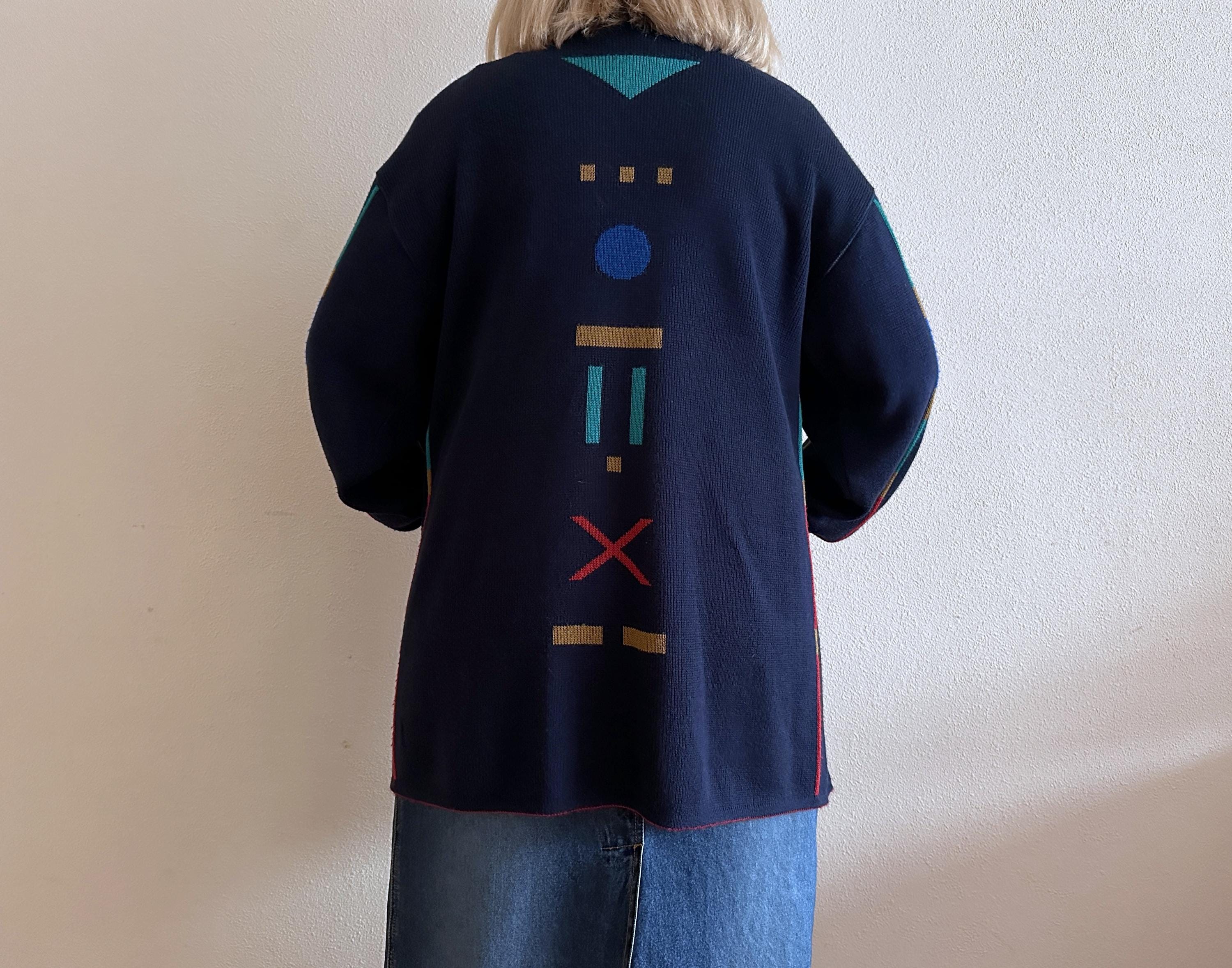 美品 KRISS ニット カーディガン スウェーデン製 マルチカラー XL SHIPS any:〈手洗い可能〉AQUA カシミヤ ミックス スキッパー