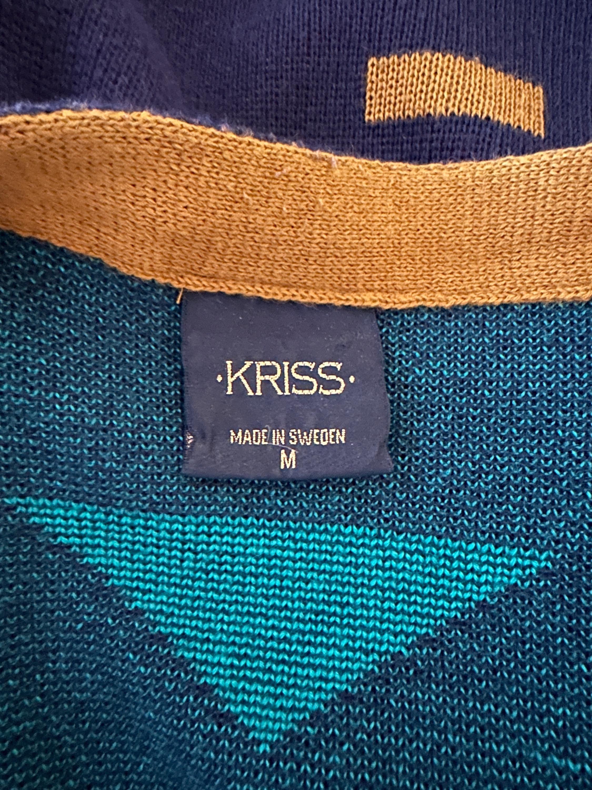 美品 KRISS ニット カーディガン スウェーデン製 マルチカラー XL SHIPS any:〈手洗い可能〉AQUA カシミヤ ミックス スキッパー