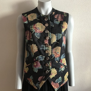 Dirndl Vest Women&#39;s Dirndl Vest Dirndl Waistcoat Floral Tapestry Austrian Bavarian Tyrolean Trachten German Loden Festival  Medium Size