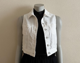 Women's Vest White Women Vest White Cotton Waistcoat
