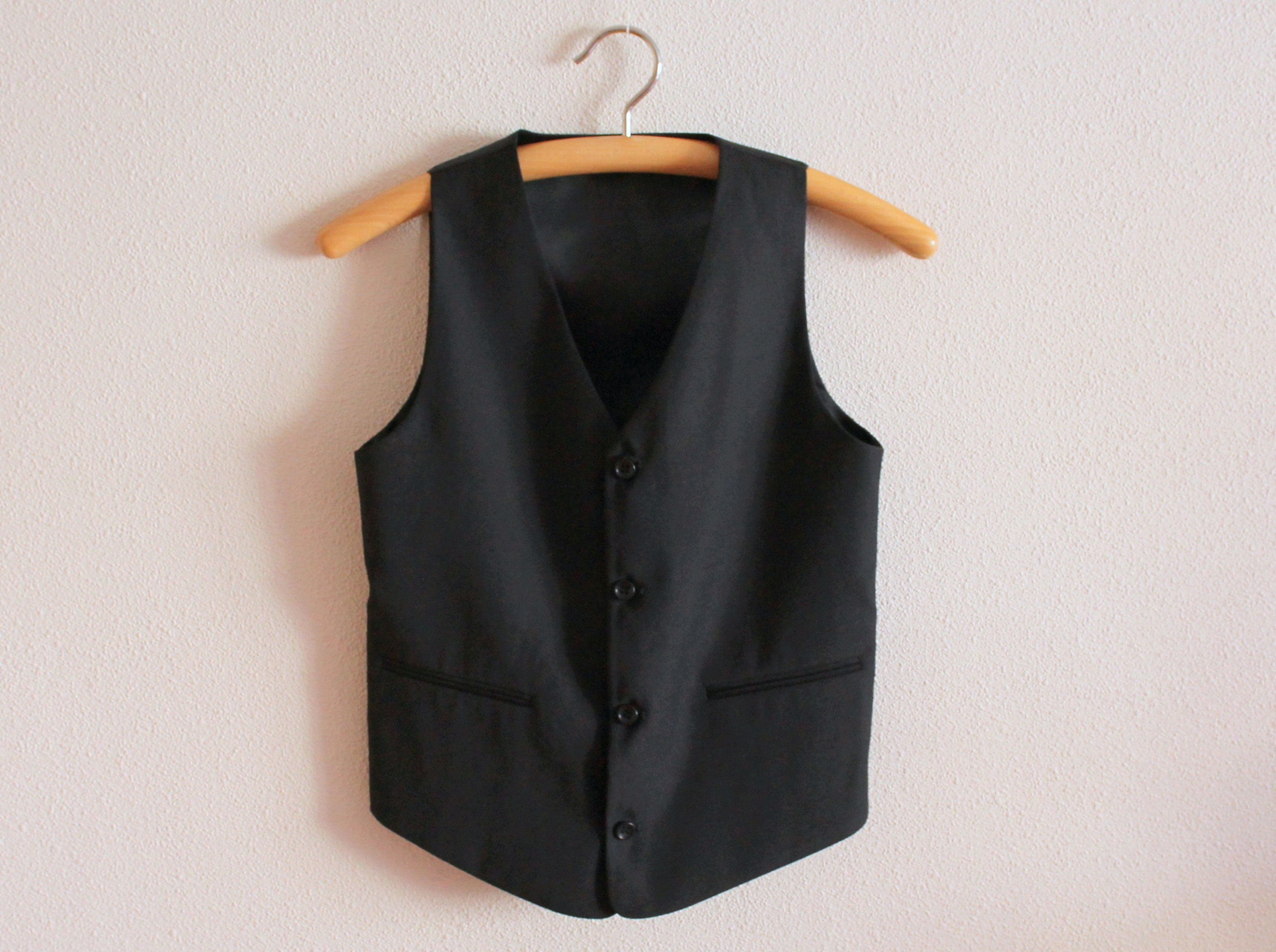 Boy's Vest Black Vest Black Boys Vest Gentlemen's Vest Mens Formal