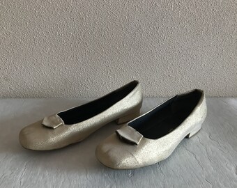 Zapatos Pierre Cardin París Zapatos Vintage Bailarinas Doradas Zapatos de Mujer Zapatos de Diseñador de Mujer