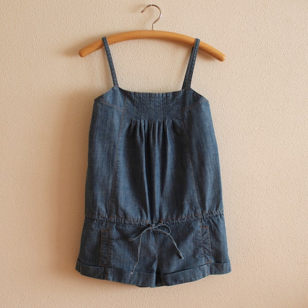 Denim Jumpsuit Shorts Jumpsuit Denim Romper Blue Denim Jumpsuit  Sleeveless One Piece Romper Pants Jean Overalls Pantsuit