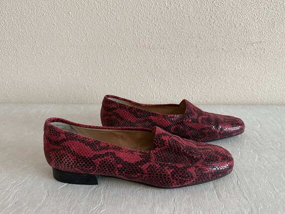 Carraro Venezia Shoes Vintage Loafers Snakeskin L… - image 3