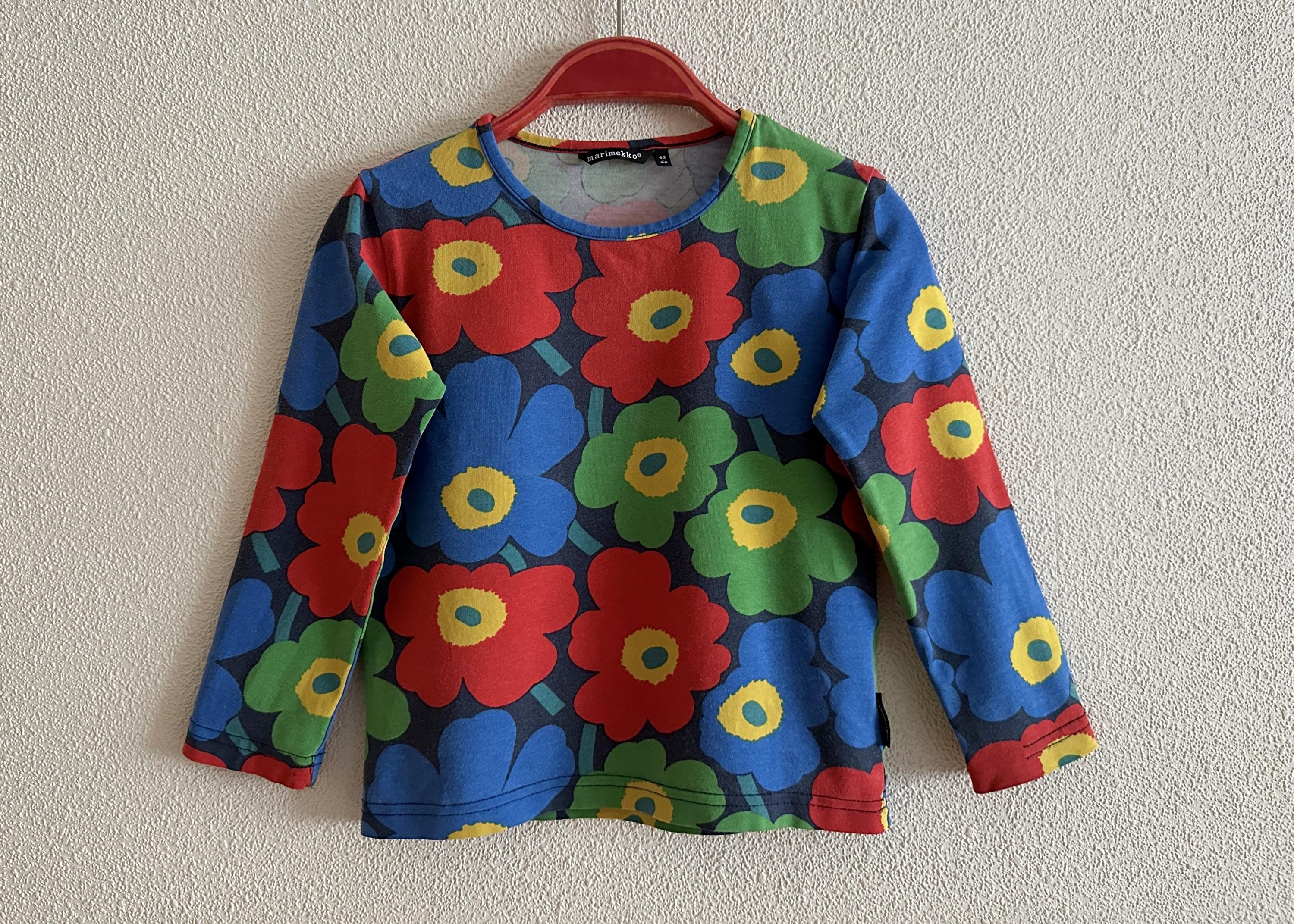 MARIMEKKO キッズ Tシャツ 長袖 子供用シャツ ウニッコプリント 