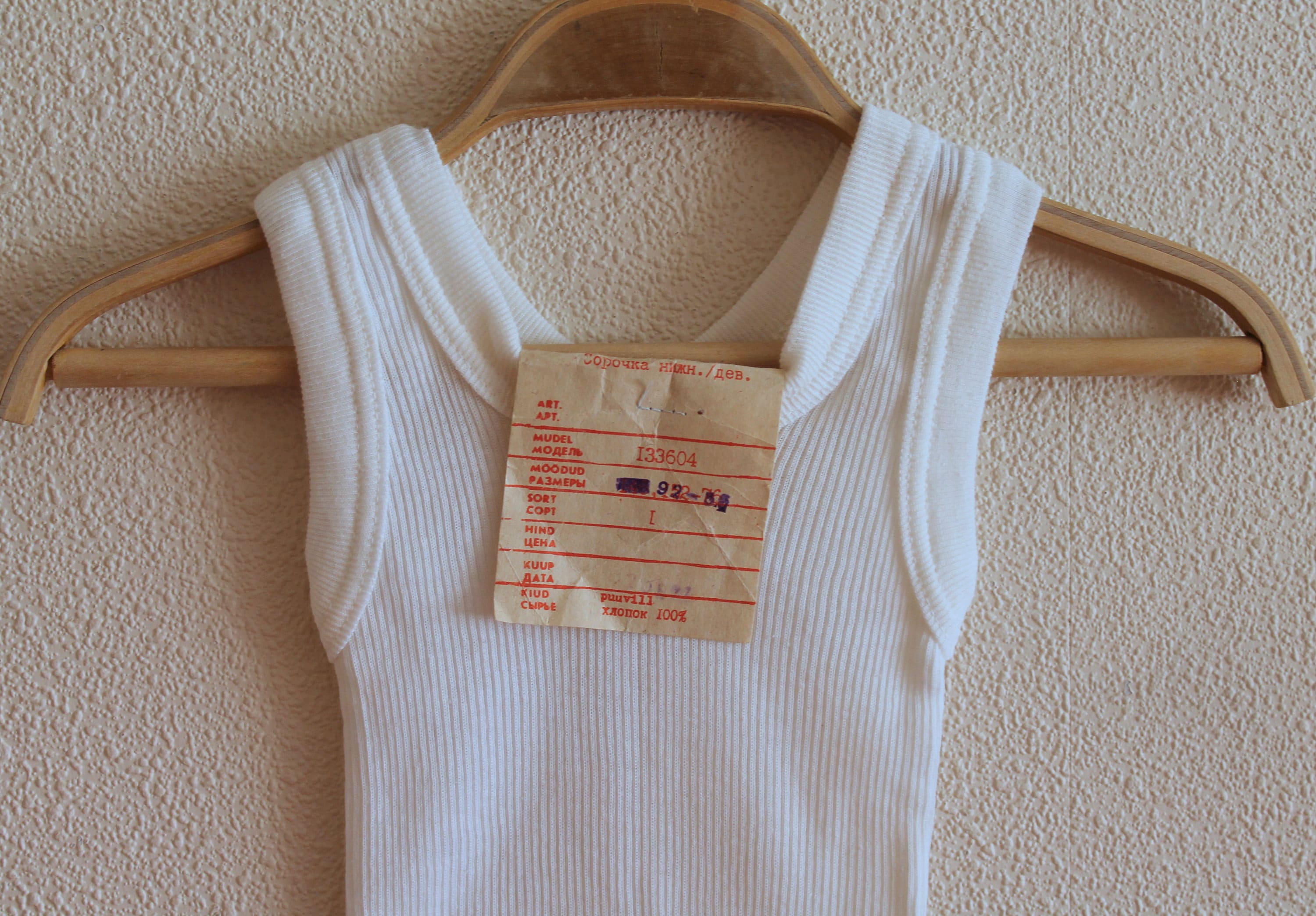 NOS Vintage Kids Underwear Soviet Baby Undershirt Children's Shirt