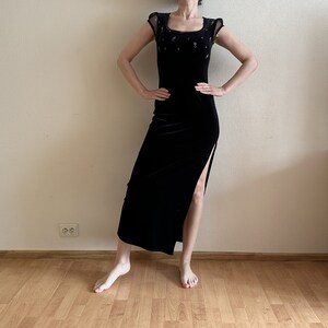 Black Velvet Dress Maxi Bodycon Dress Cocktail Sexy Evening Dress Fitted Stretchy Form Fitting Party Dress