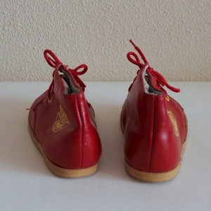 Soviet Baby Shoes Children's Boots Made in the USSR Shoes Red Leather Shoes Kids Shoes Vintage Children Shoes image 3