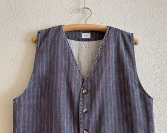 EMMETT メンズ デニムベスト コットンベスト 大きいサイズ - Etsy 日本