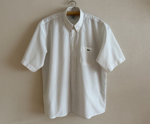 Chemise Lacoste vintage Chemise pour homme Chemise blanche pour