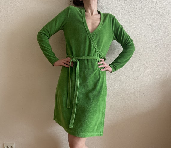 green emerald velvet dress Marimekko Pahlo Unikko Jersey Dress main image 0