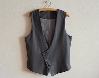 Men&#39;s Vest Grey Vest Gray Mens Vest Grey Steampunk Waistcoat Formal Gray Gentlemen&#39;s Waistcoat Edwardian Victorian Renaissance Baroque Large