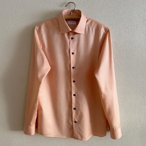 ETON Mens Shirt Salmon Men's Shirt Button up Long Sleeve Cotton Gentlemen's Dress Shirt - Etsy ETON Mens Shirt Salmon Men's Shirt Button up Long Sleeve Cotton Gentlemen's Dress Shirt - Etsy