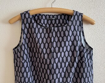 MARIMEKKO マリメッコ ワンピース グレー ブラック ピック スオム柄