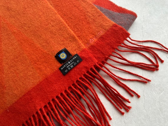 Marja Kurki Shawl Colorful Wool Scarf Warm Vintag… - image 1