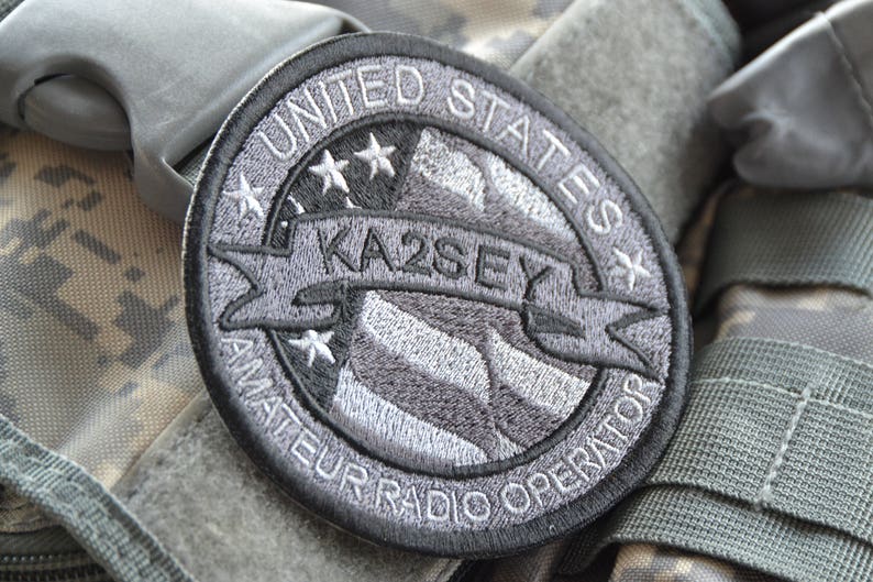 made in USA Personalized Amateur Radio Service Embroidered Tactical Patch