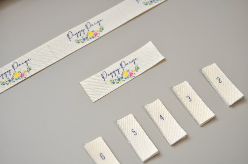 Best Offer 30 = 15 15 Custom Design Fabric Clothing Labels Design with Your Text or Logo Natural Organic Label Clothing Label Garment Tags