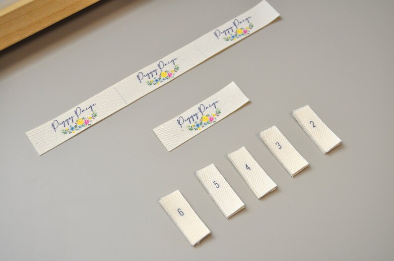Best Offer 30 = 15 15 Custom Design Fabric Clothing Labels Design with Your Text or Logo Natural Organic Label Clothing Label Garment Tags