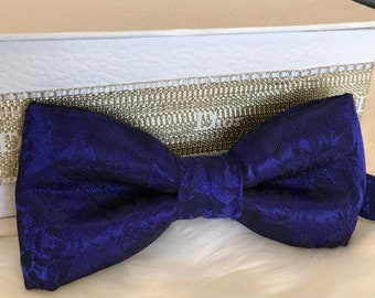 Men's Bow Ties, Purple and Black Bow Tie,Brocade Bow Tie,Evening Bow Ties,Holiday Bow Tie,Wedding Tuxedo,Bowties for Men,Formal Event