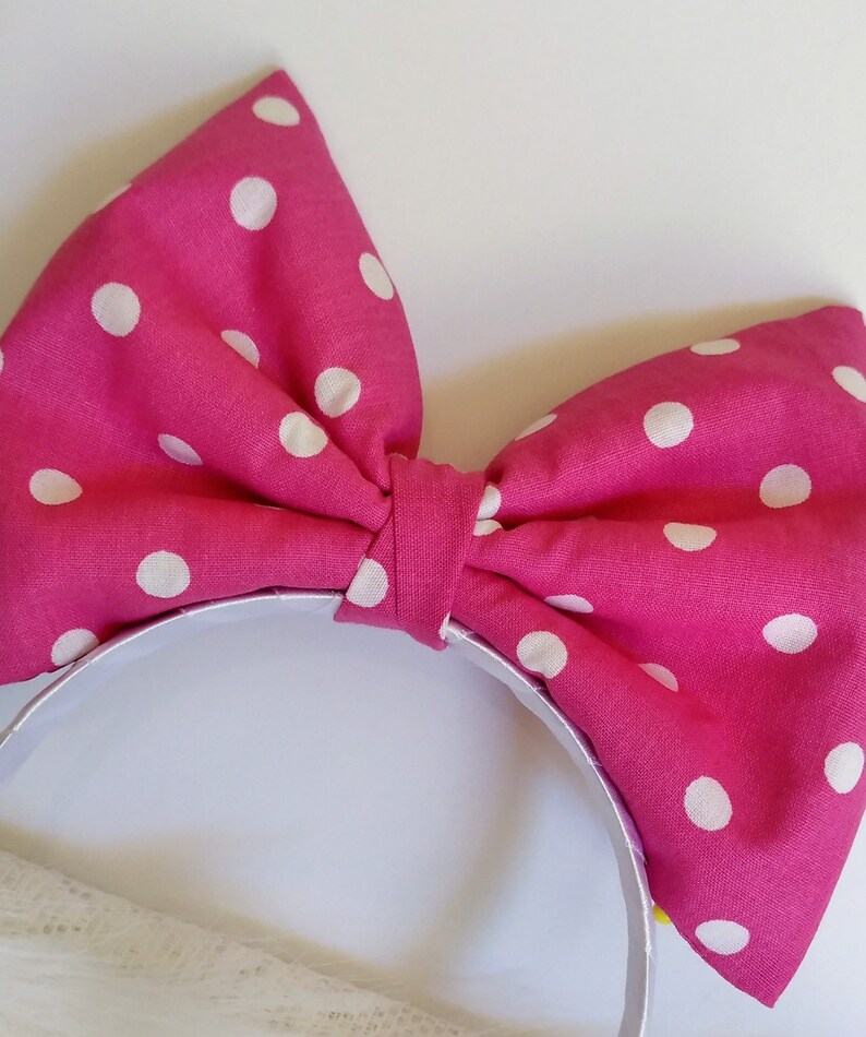 Daisy Duck Bow Daisy HeadbandDotted fabric BowsMinnie Etsy