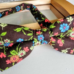 Mens Black Bow Tie Matte Satin Silk Adjustable Solid Pre-tied Bow