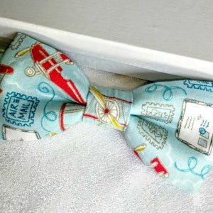 Airplane Bow Tie, Sky Blue Bow Tie, Modern Boy Bow Ties, Children&#39;s Bow Ties, Cotton Bow Tie, Fancy Bow Ties, Cute Boy&#39;s Clothes