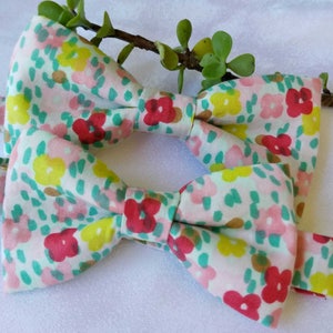 Ivory Floral  Bow Tie,Father and Son,Colorful Bow Tie, Modern Bow Tie,Wedding Baptism,Mix and Match,Unisex Bow Ties,Bow Tie Set,Floral Ties