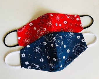 Handmade Bandana Face Mask: Reusable Cotton Fashion Mask