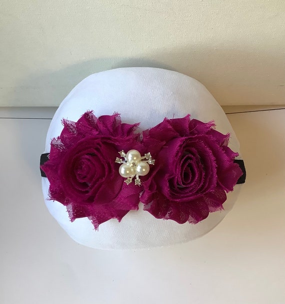 Chic Burgundy Floral Headwrap Fall Flower Crown Burgundy Orange Bridal Head Piece Rust  main image 3