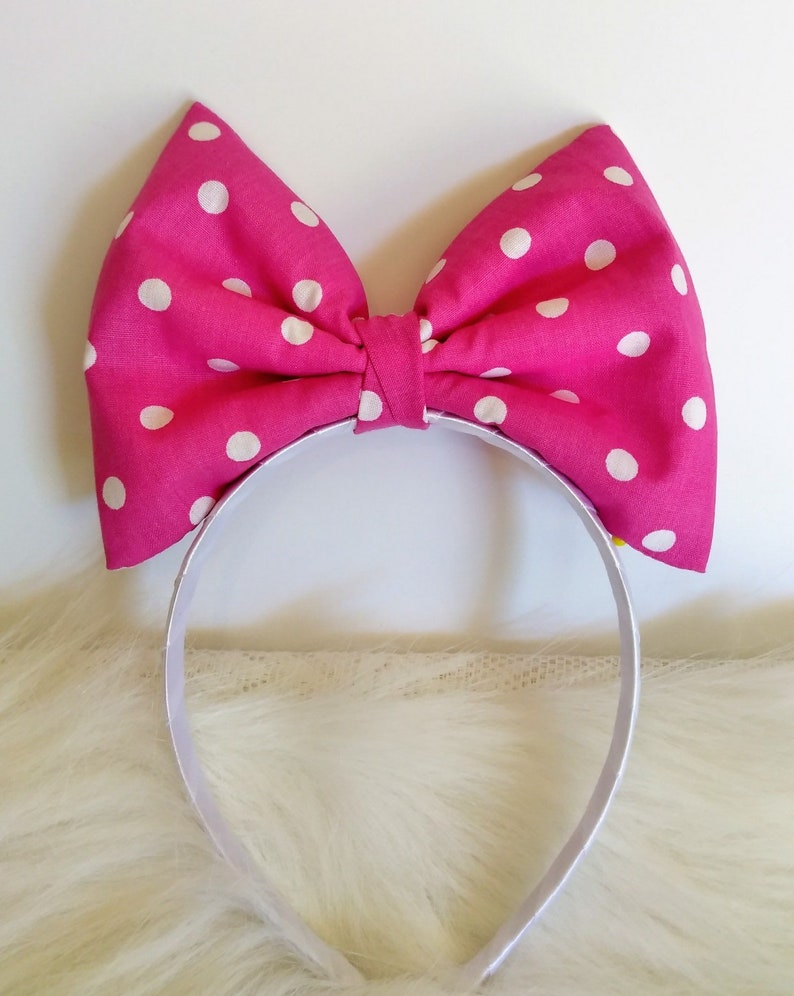 Daisy Duck Bow Daisy HeadbandDotted fabric BowsMinnie Etsy
