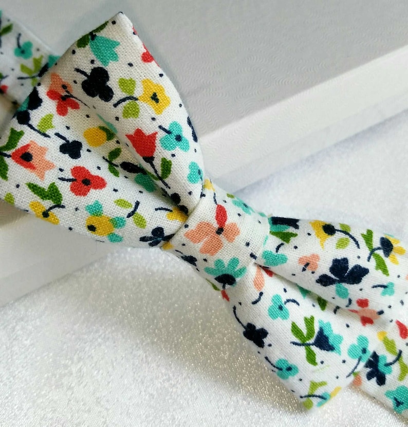 Blue Floral Bowties Childrens Bow Ties Bow Tie for Toddlers Etsy