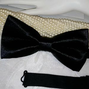 Black Men&#39;s Bow Tie,Satin Bow Tie,Evening Bow Tie,Elegant Bow Tie,Formal Event,Luxury Ties,Wedding Tuxedo,Grooms,Prom