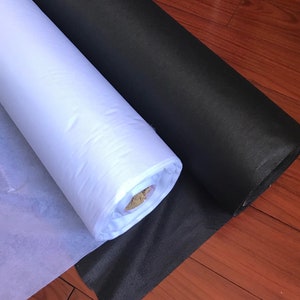 Featherweight 60 inch, White and Black Pellon Fusible, fusible by the Yard,fuse Interface,Breathable Mask,Iron Pellon, 3 yards.
