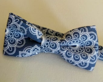 Navy Floral Bow Ties,Bow Ties for Boys,Kids Fashion,Blue LightBow Ties,Cool Ties,Bowtie for Wedding,Mens Boys Bow Ties,Bowties