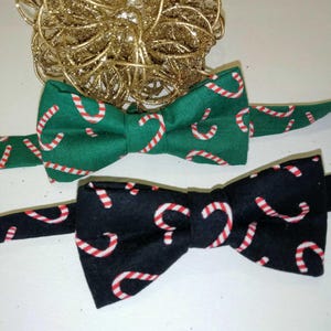 Candy Cane Print Bowties, Infant Toddler Bowties, Holiday kids Bowties, Cotton Candy Ties, Seasonal Bow Ties