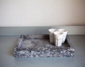 Gray and Charcoal Concrete Valet Tray // Bi color Catchall // Design Gift // Home and Office Deco