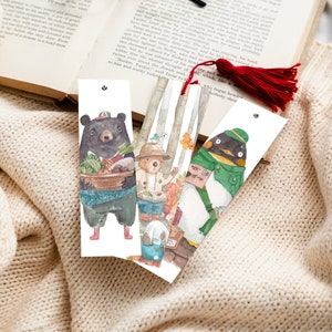 Cute animals Watercolour Colour Book Marks