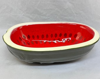 Large Ceramic Watermelon Design Serving Bowl