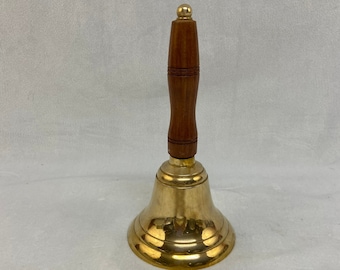 Brass Bell With Wood Handle