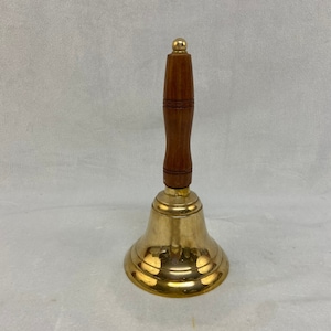 Brass Bell With Wood Handle