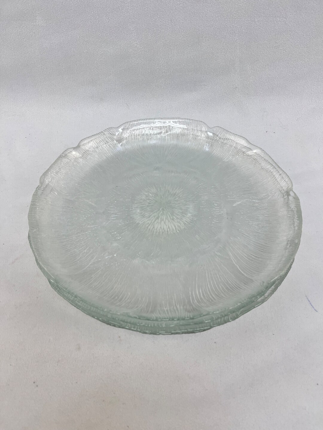 Vintage Arcoroc Glass Dinner Plates, Fleur Pattern, Set of 4 Etsy