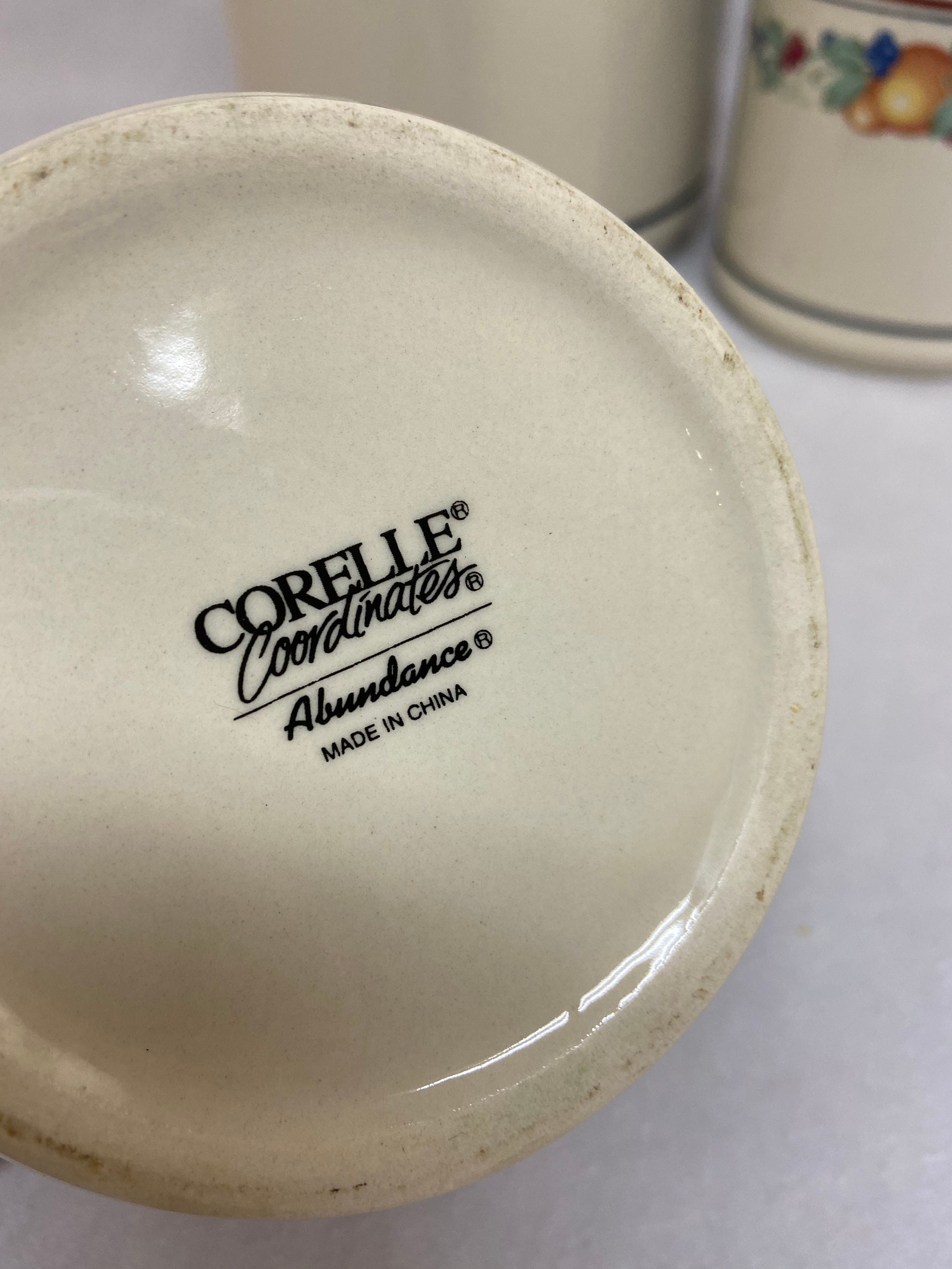 Vintage Corelle Abundance Canister Set Corelle Coordinates Etsy