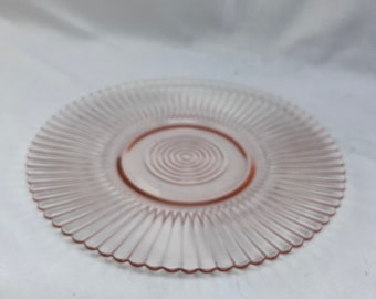 Vintage Pink Serving Plate, Cake Plate