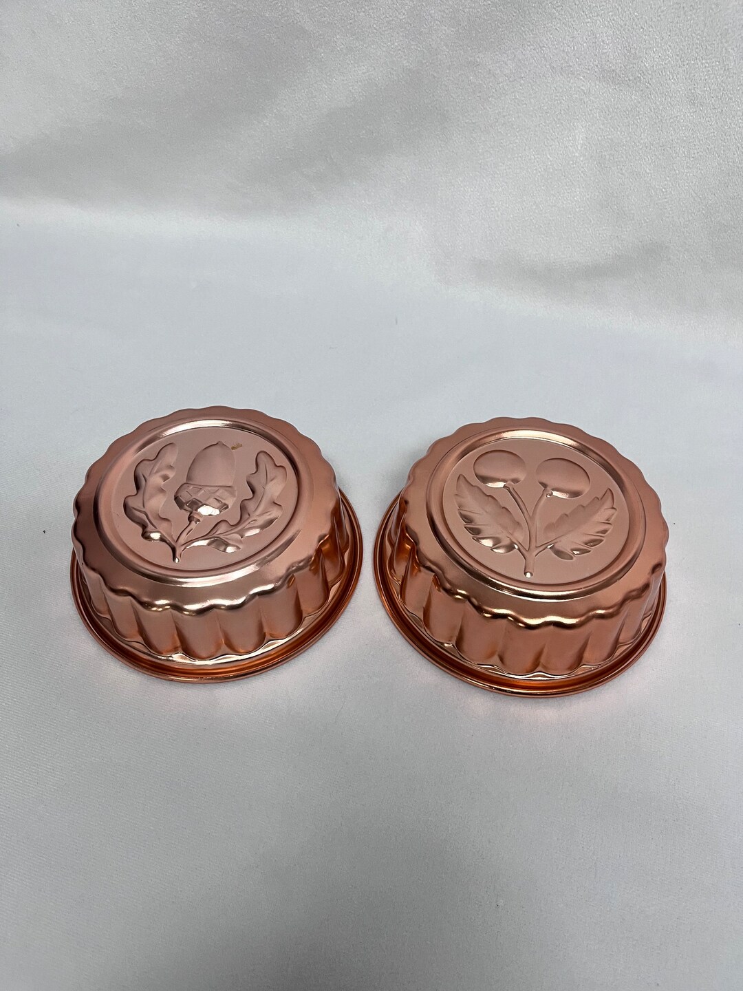 Vintage Copper Tone Aluminum Jello Molds 2 Piece Set Etsy
