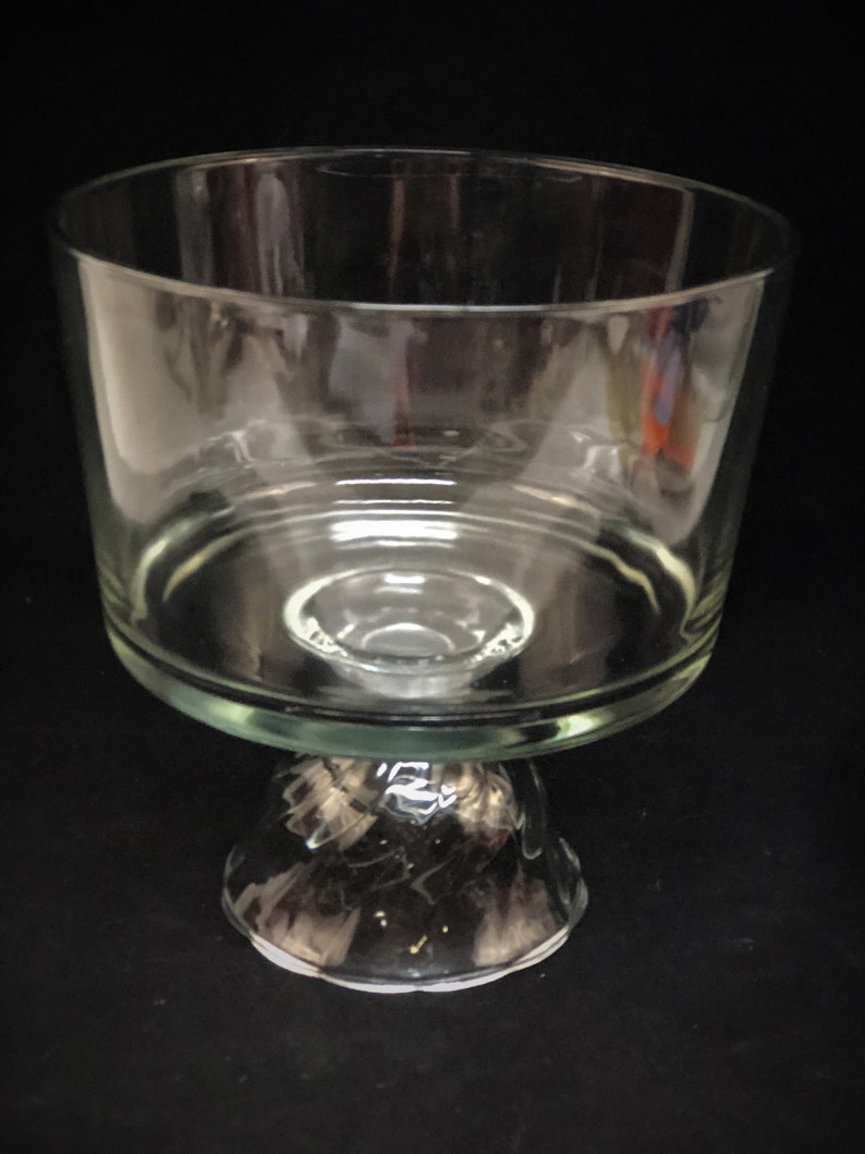 Trifle Bowl Large Deep Dish Glass Pedestal Bowl