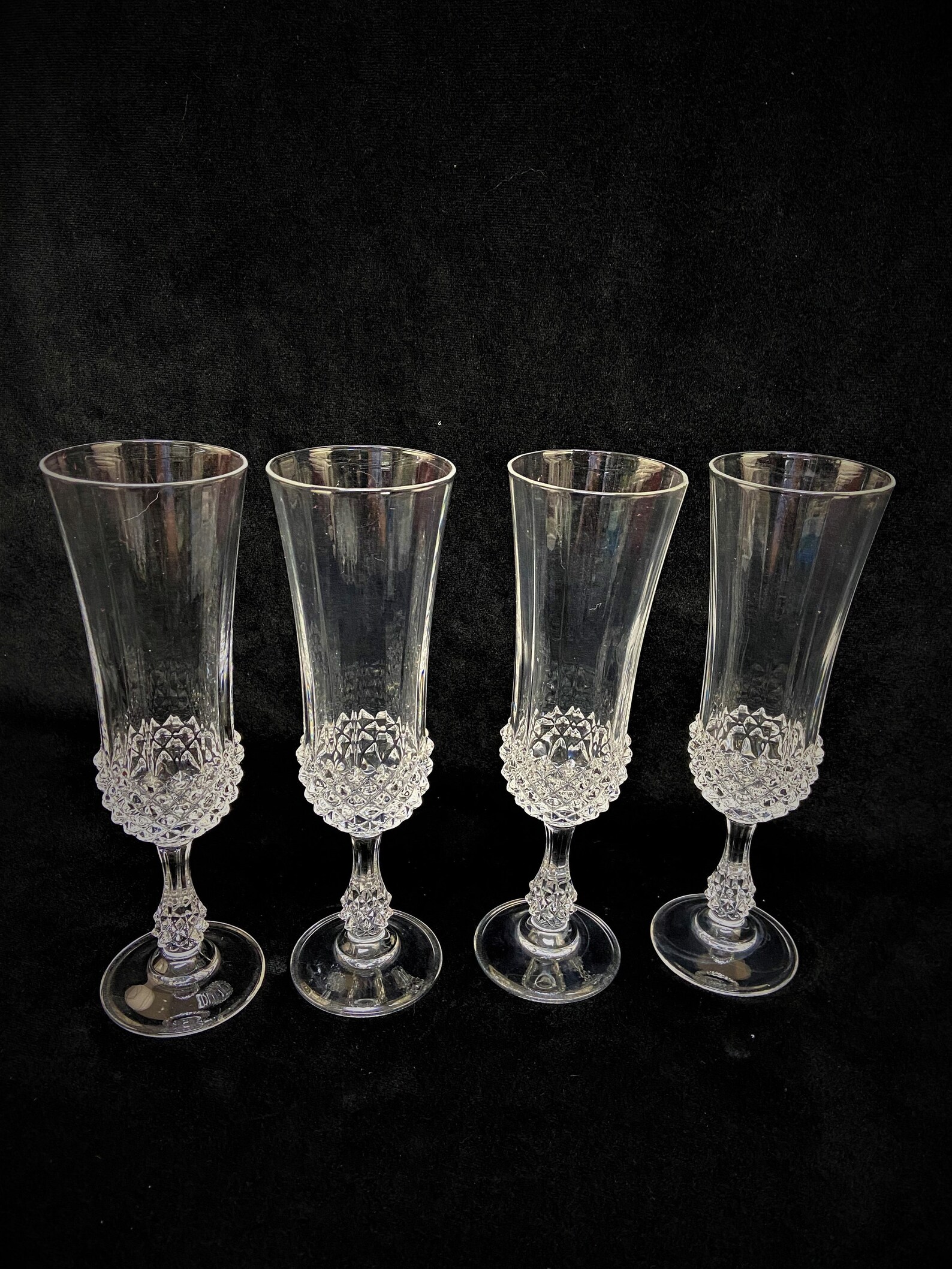 Lead Cristal D'Arques Durand Longchamp/Champagne Glasses Etsy