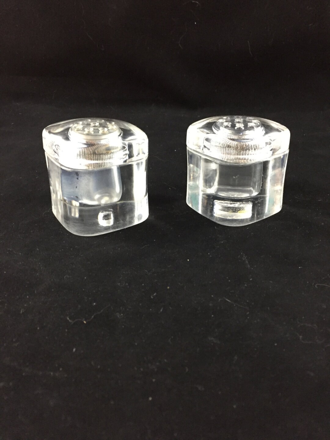 Vintage Lucite Salt and Pepper Shaker Set Etsy